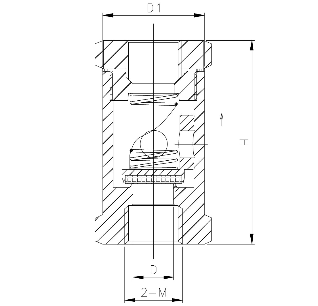 DH-15T Latão HPb59-1 sem válvula de retenção criogênica de uma maneira de retorno