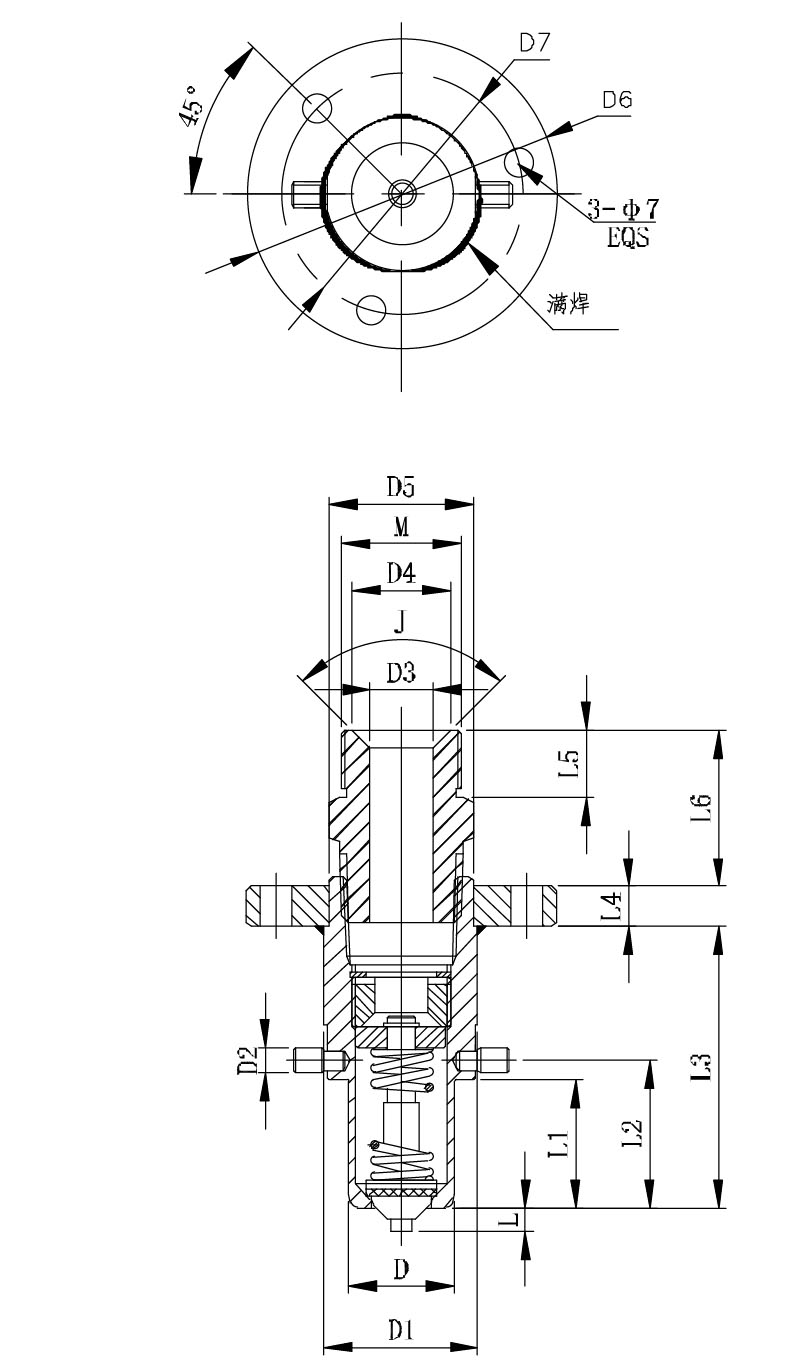 Receptáculo de retorno de gás criogênico de baixa temperatura de aço inoxidável DHK-10 GNL