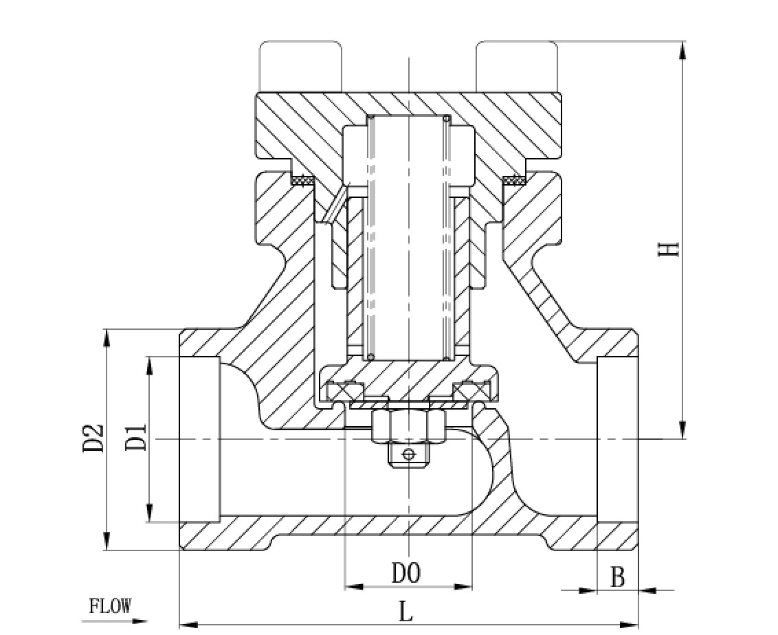 Válvula de retenção criogênica com flange de solda de soquete de aço inoxidável DH-20B